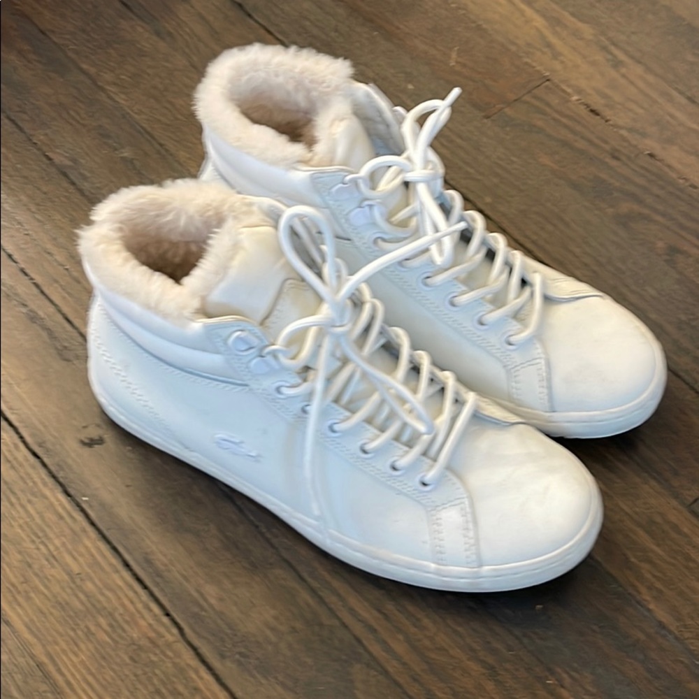 Lacoste Thinsulate Lined Hightops, size 8